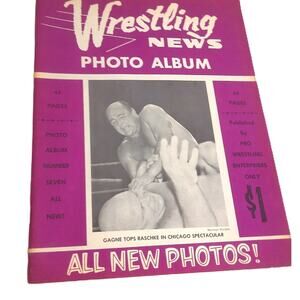Wrestling News Photo Album WWF NWA 1971 Kietzer Inoki Gagne